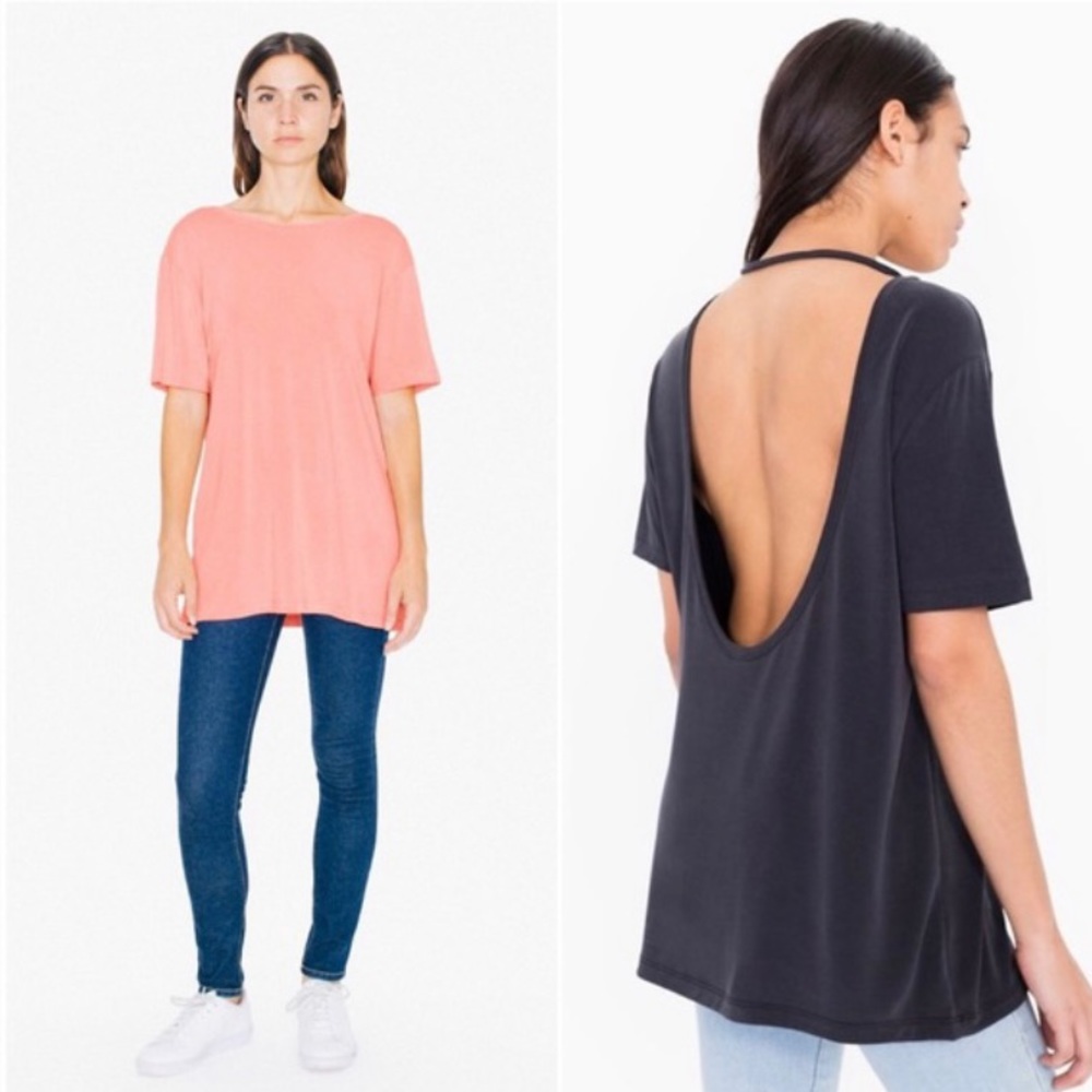 American Apparel Brushed Jersey Open Back Tee
